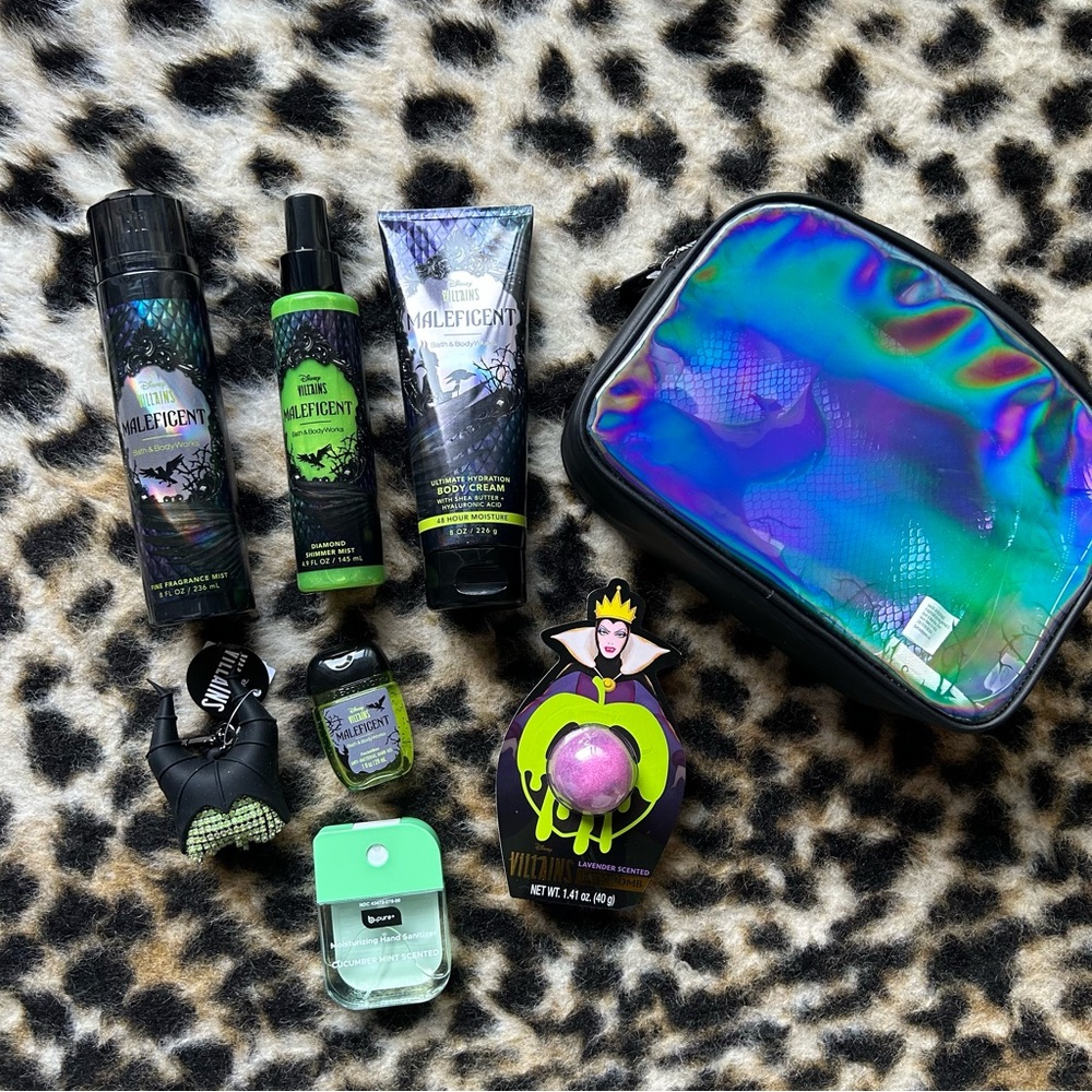 Bath & Body Works Disney Maleficent Beauty Set Collection with Holographic Bag